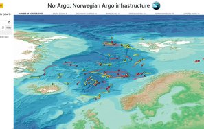 Shreenshot of the NorArgo map